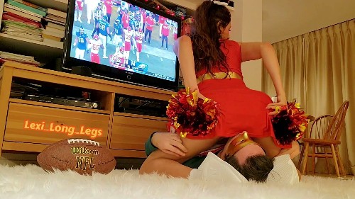 Cheerleader Facesitting On Super Bowl Sunday
